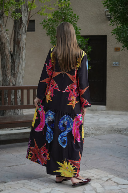 White Sunshine/Printed Dress