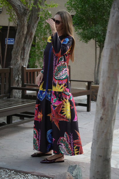 White Sunshine/Printed Dress