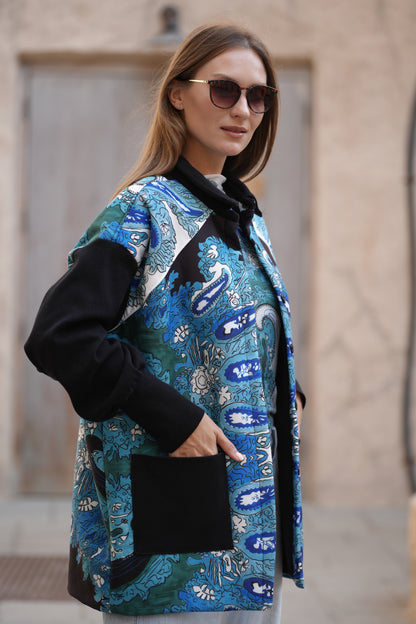 Blue Ocean/Printed Jacket