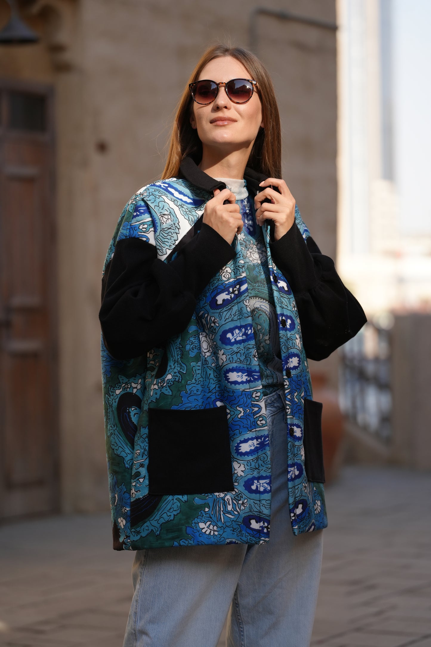 Blue Ocean/Printed Jacket