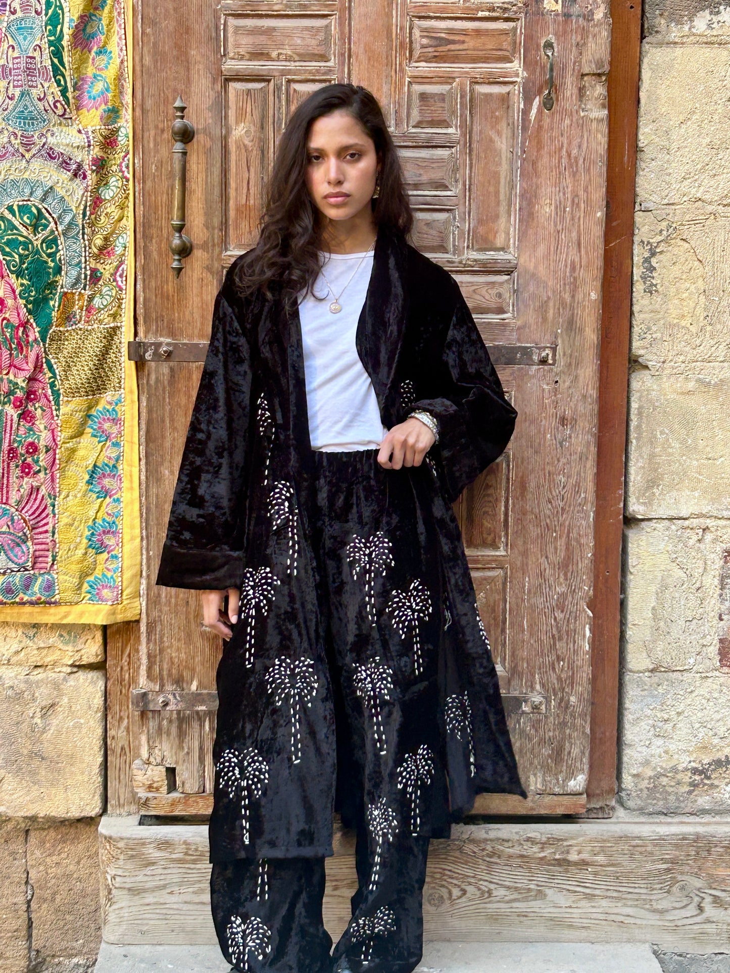 Black Set with Embroidery