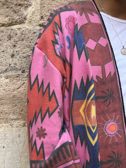 Knitwear Jacket with Prints